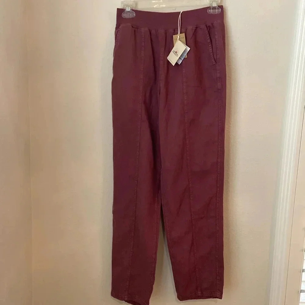 NWT Faherty Arlie Pants in Rosewood - Picture 2 of 7